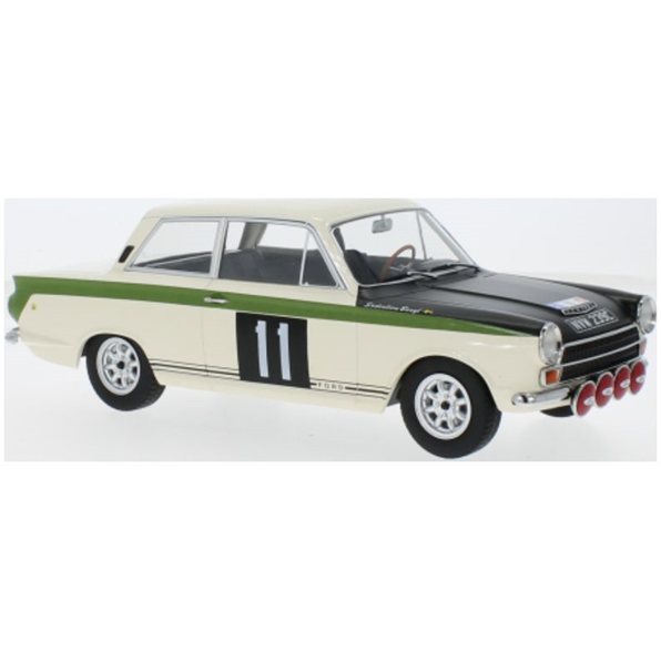 Ford Lotus Cortina MK I Number 11 RAC Rally 1:18th Scale