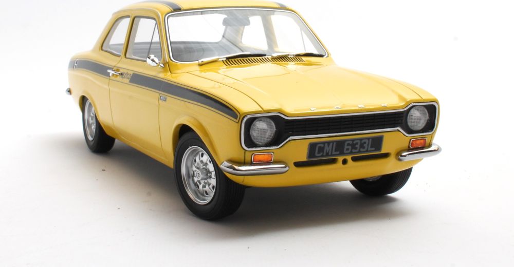 Ford Escort Mexico Yellow 1973 1:18th Scale by Cult Models
