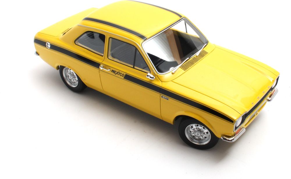Ford Escort Mexico Yellow 1973 1:18th Scale by Cult Models