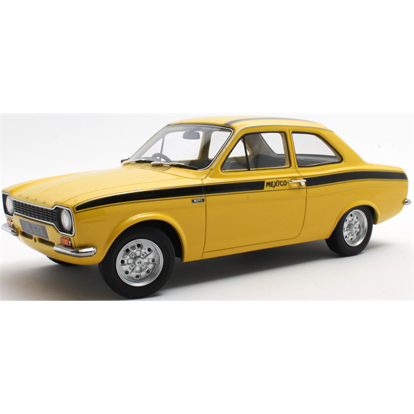 Ford Escort Mexico Yellow 1973 1:18th Scale by Cult Models