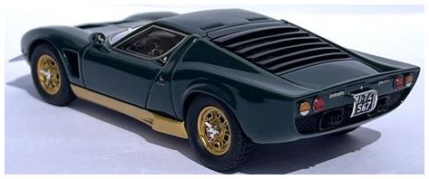 1:43 Scale Lamborghini Miura P400S Millechiodi Green 1969 Resin Model by Matrix